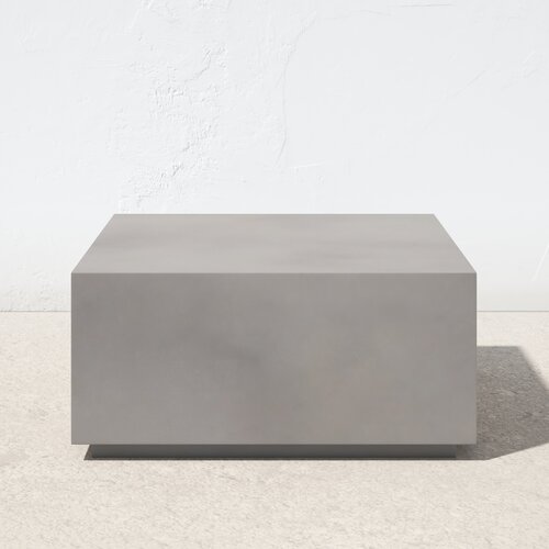 Modern Outdoor Coffee Tables AllModern   Burke Concrete Outdoor Coffee Table 